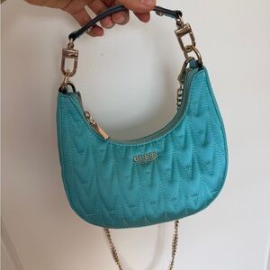 Guess Aqua Quilted Mini Bag